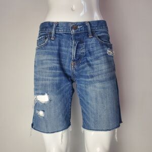 Abercrombie & Fitch Blue Denim Cut-Off Jorts